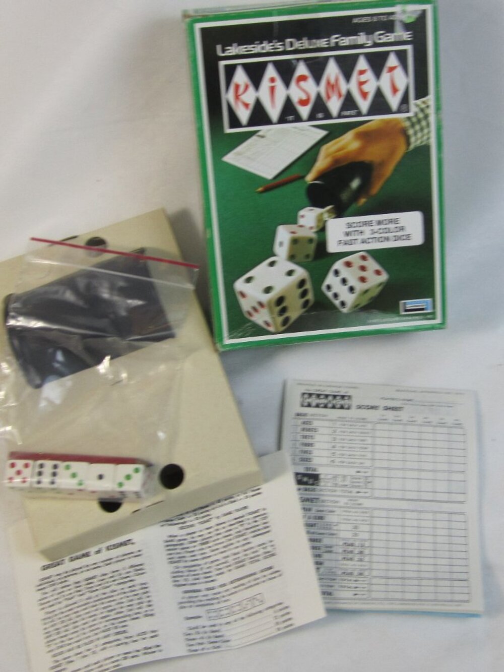Vintage 70's Kismet Lakeside Deluxe Family Dice Game - Complete